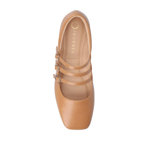 DARLIN BALLET FLATS IN VEGAN LEATHER - Tan PU