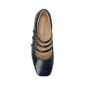 DARLIN STATEMENT FLATS IN WIDE - Crinkle Navy