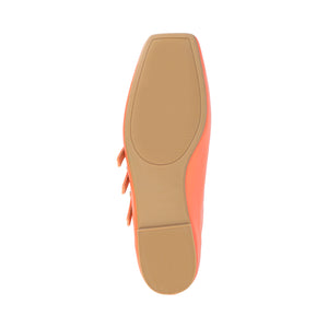 DARLIN FAUX LEATHER FLATS IN WIDE