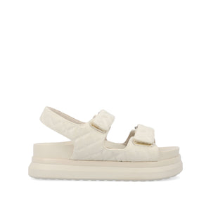 DEBBY DOUBLE STRAP SANDALS IN VEGAN LEATHER - Beige