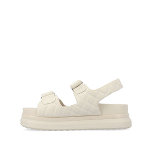 DEBBY DOUBLE STRAP SANDALS IN VEGAN LEATHER - Beige