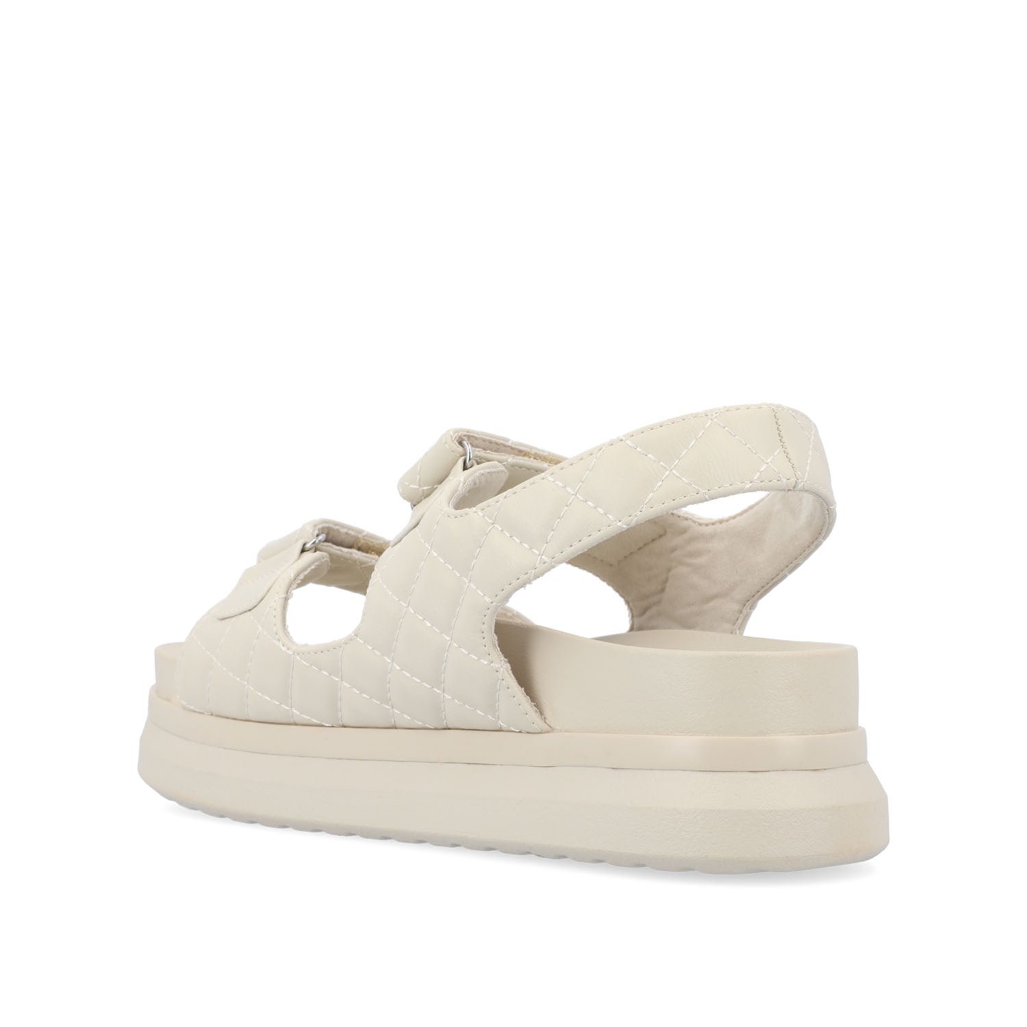 DEBBY DOUBLE STRAP SANDALS IN VEGAN LEATHER - Beige