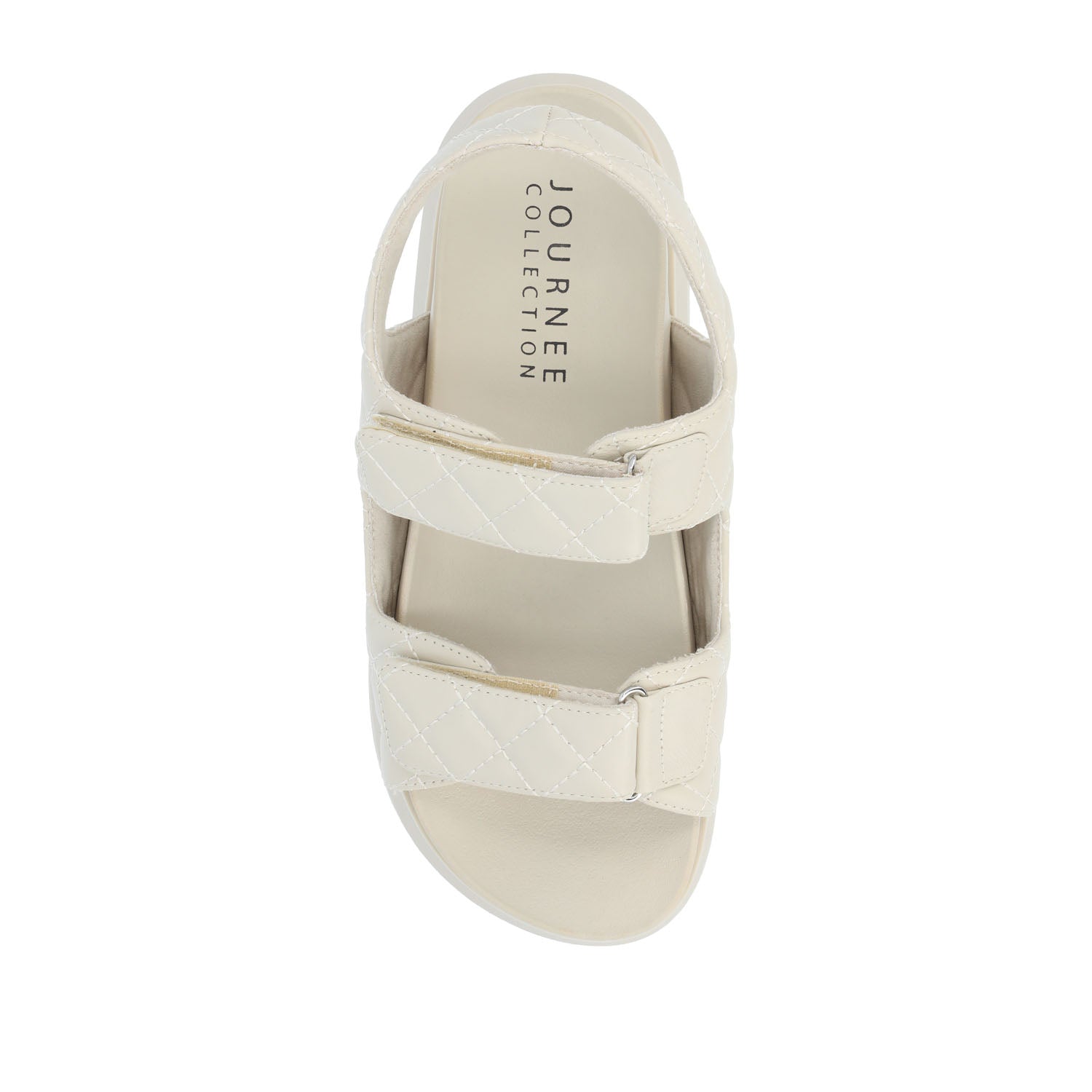 DEBBY DOUBLE STRAP SANDALS IN VEGAN LEATHER - Beige