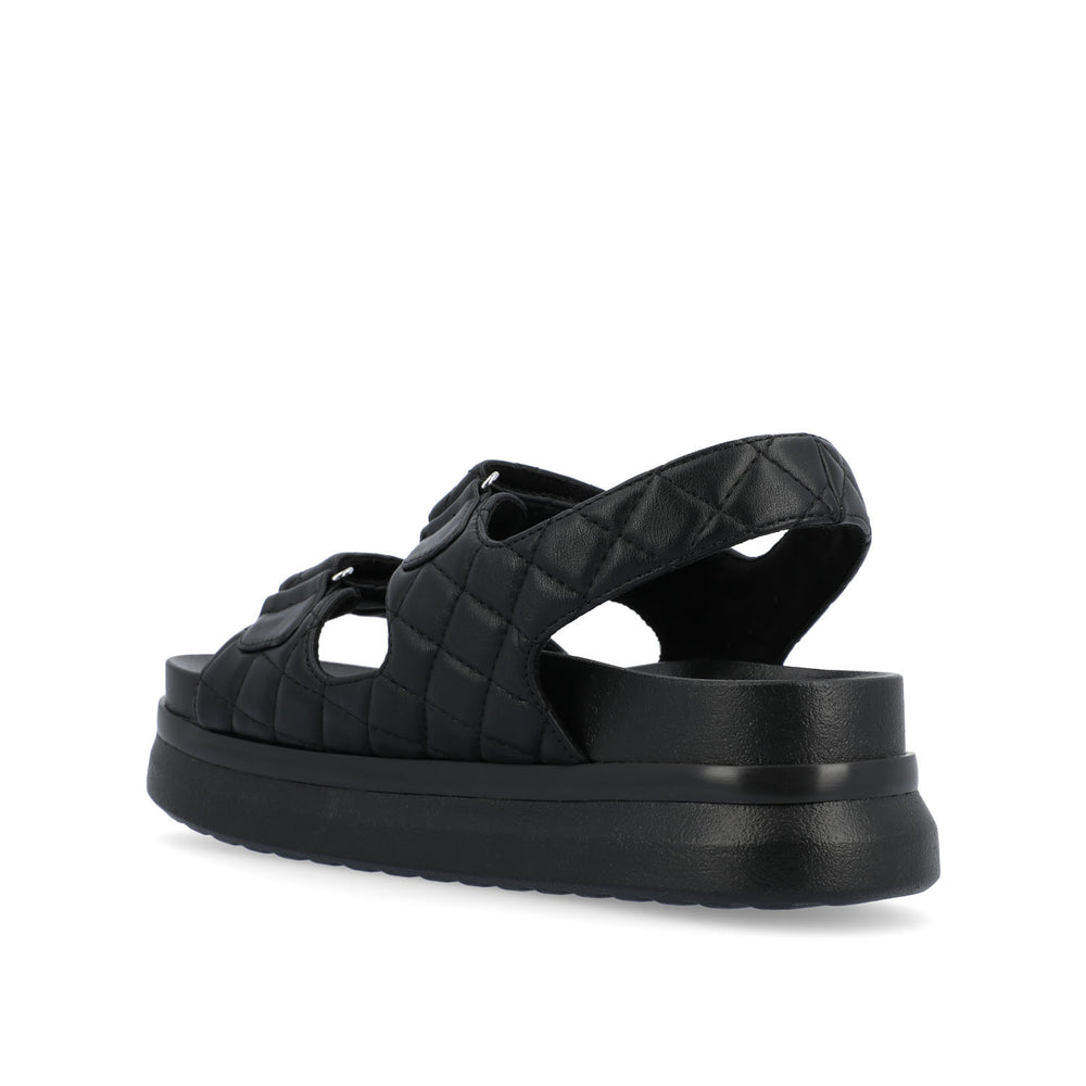 DEBBY DOUBLE STRAP SANDALS IN FAUX LEATHER