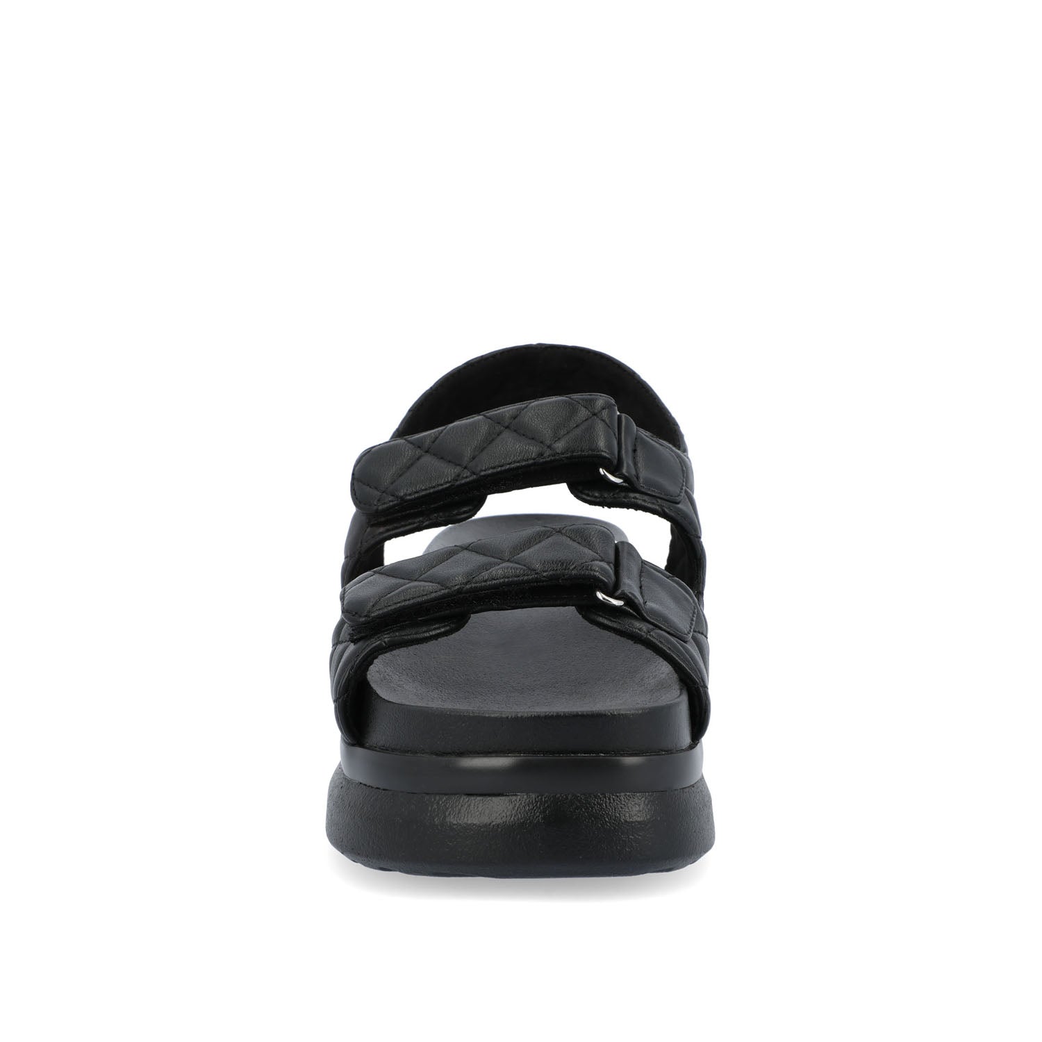 DEBBY DOUBLE STRAP SANDALS IN VEGAN LEATHER - Black