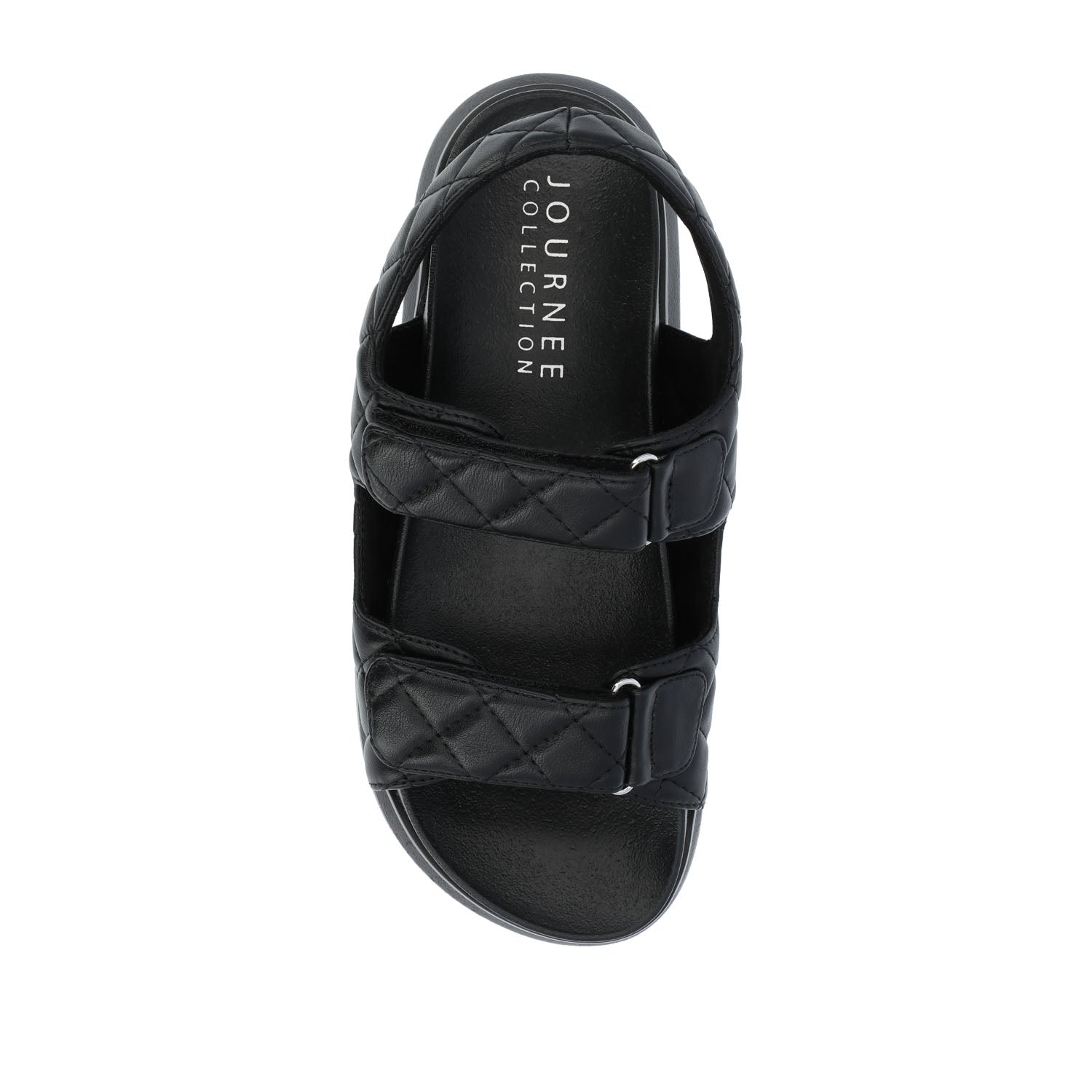 DEBBY DOUBLE STRAP SANDALS IN VEGAN LEATHER - Black