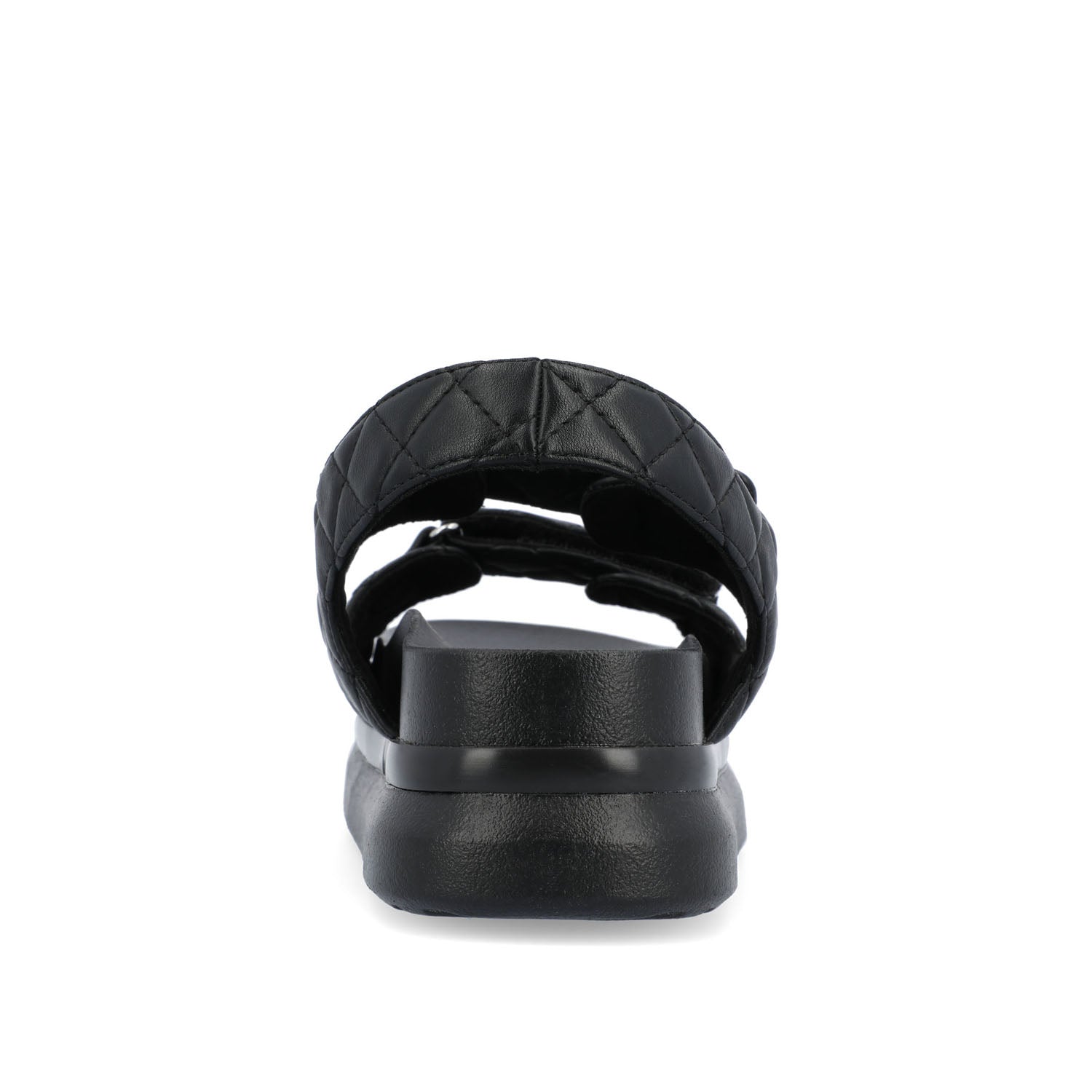 DEBBY DOUBLE STRAP SANDALS IN VEGAN LEATHER - Black