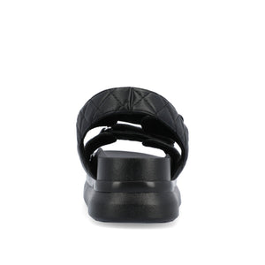 DEBBY DOUBLE STRAP SANDALS IN VEGAN LEATHER - Black