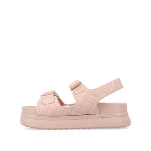 DEBBY DOUBLE STRAP SANDALS IN FAUX LEATHER