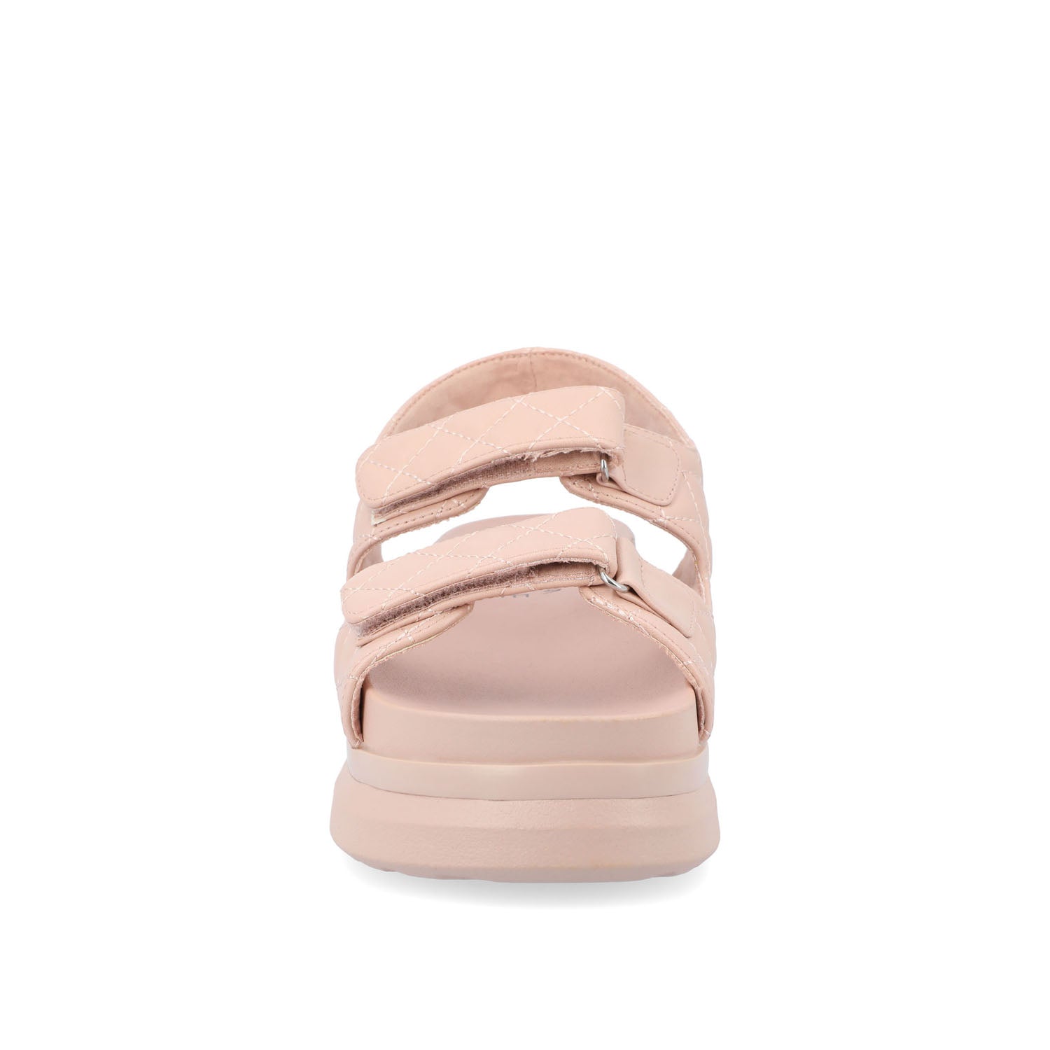 DEBBY DOUBLE STRAP SANDALS IN VEGAN LEATHER - Blush