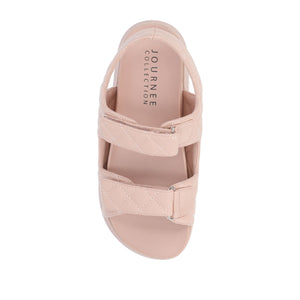 DEBBY DOUBLE STRAP SANDALS IN VEGAN LEATHER - Blush