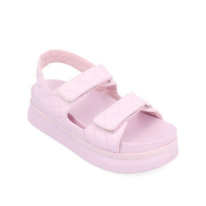 DEBBY DOUBLE STRAP SANDALS IN FAUX LEATHER