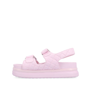 DEBBY DOUBLE STRAP SANDALS IN VEGAN LEATHER - Lilac