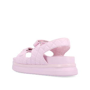 DEBBY DOUBLE STRAP SANDALS IN VEGAN LEATHER - Lilac