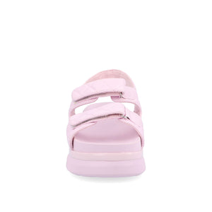 DEBBY DOUBLE STRAP SANDALS IN VEGAN LEATHER - Lilac