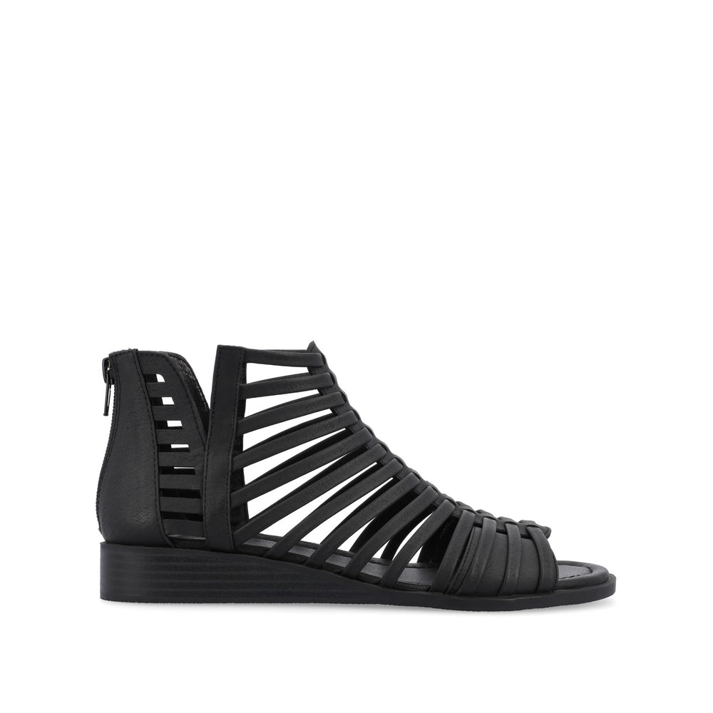 DELILAH GLADIATOR SANDALS IN FAUX LEATHER