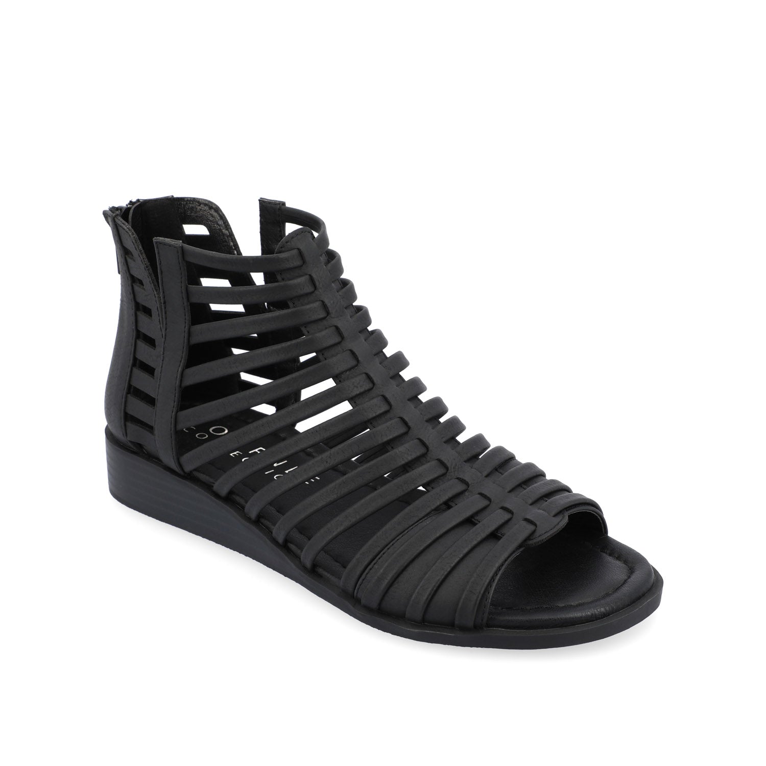 DELILAH GLADIATOR SANDALS IN VEGAN LEATHER - Black