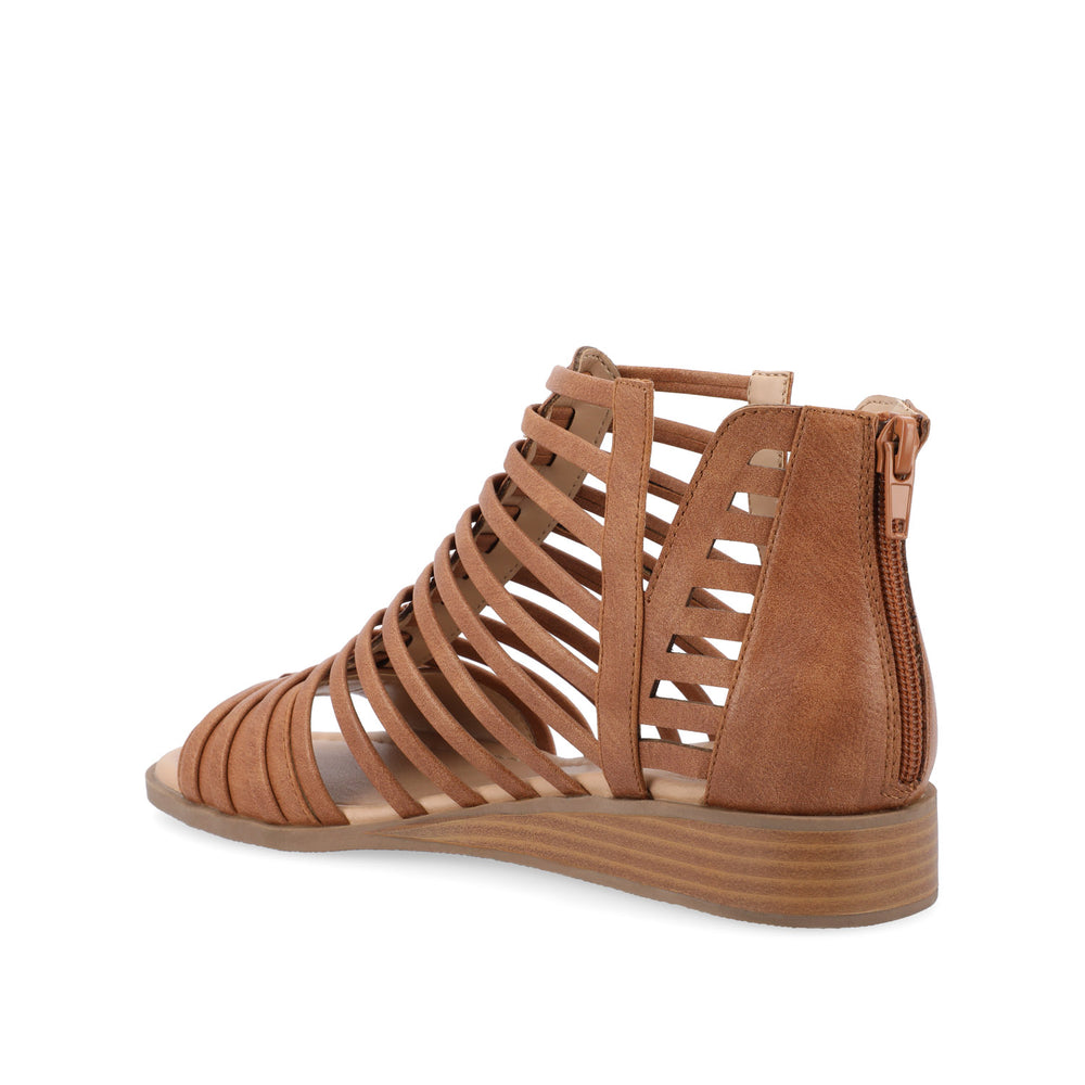 DELILAH GLADIATOR SANDALS IN FAUX LEATHER