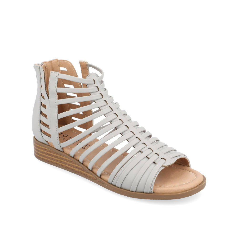 DELILAH GLADIATOR SANDALS IN FAUX LEATHER