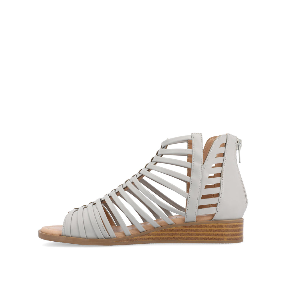 DELILAH GLADIATOR SANDALS IN FAUX LEATHER