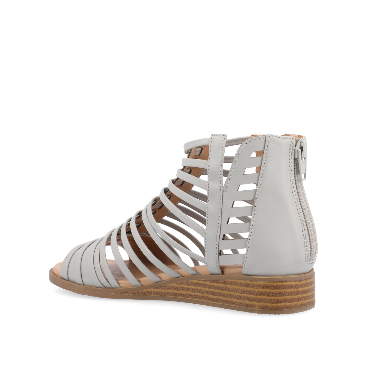 DELILAH GLADIATOR SANDALS IN VEGAN LEATHER - Grey