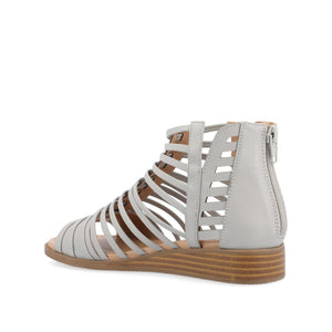 DELILAH GLADIATOR SANDALS IN VEGAN LEATHER - Grey