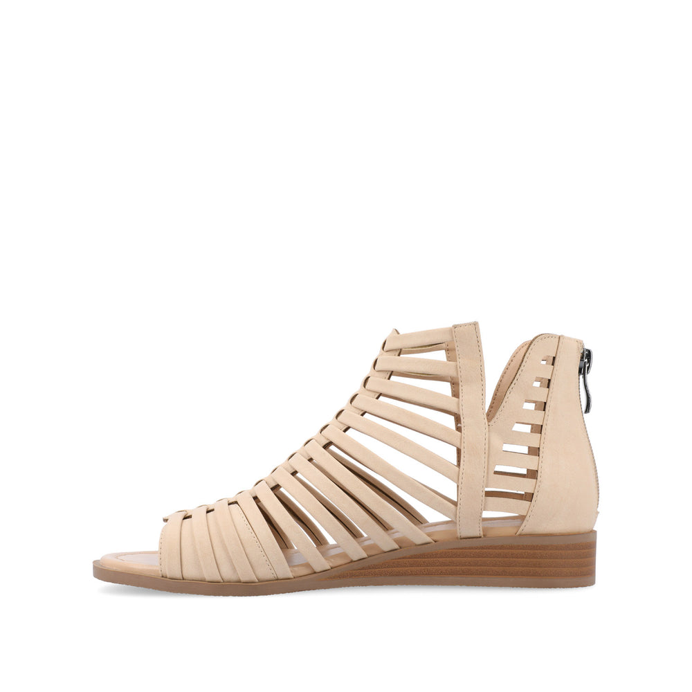 DELILAH GLADIATOR SANDALS IN FAUX LEATHER