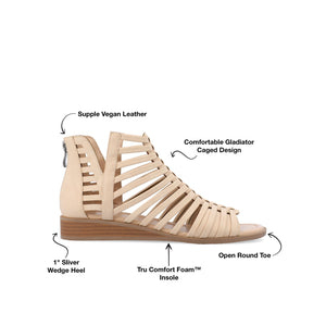 DELILAH GLADIATOR SANDALS IN VEGAN LEATHER - Nude