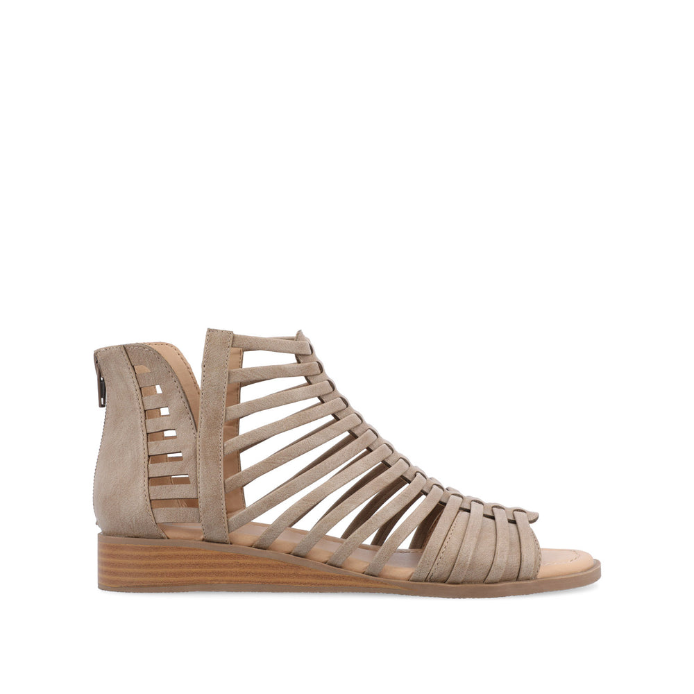 DELILAH GLADIATOR SANDALS IN FAUX LEATHER