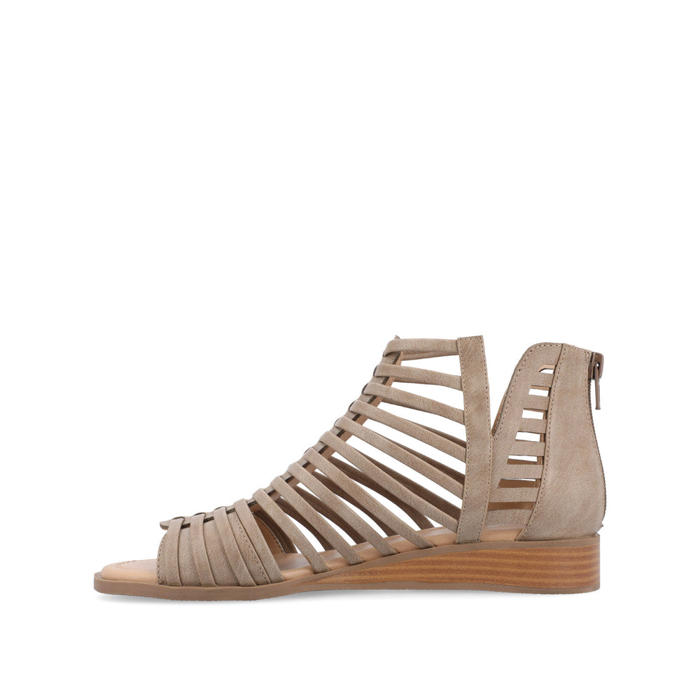 DELILAH GLADIATOR SANDALS IN FAUX LEATHER