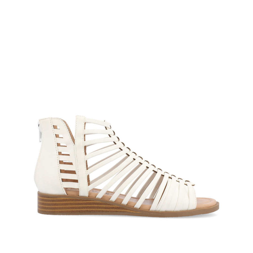 DELILAH GLADIATOR SANDALS IN FAUX LEATHER