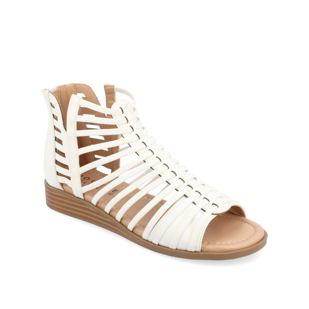 DELILAH GLADIATOR SANDALS IN FAUX LEATHER