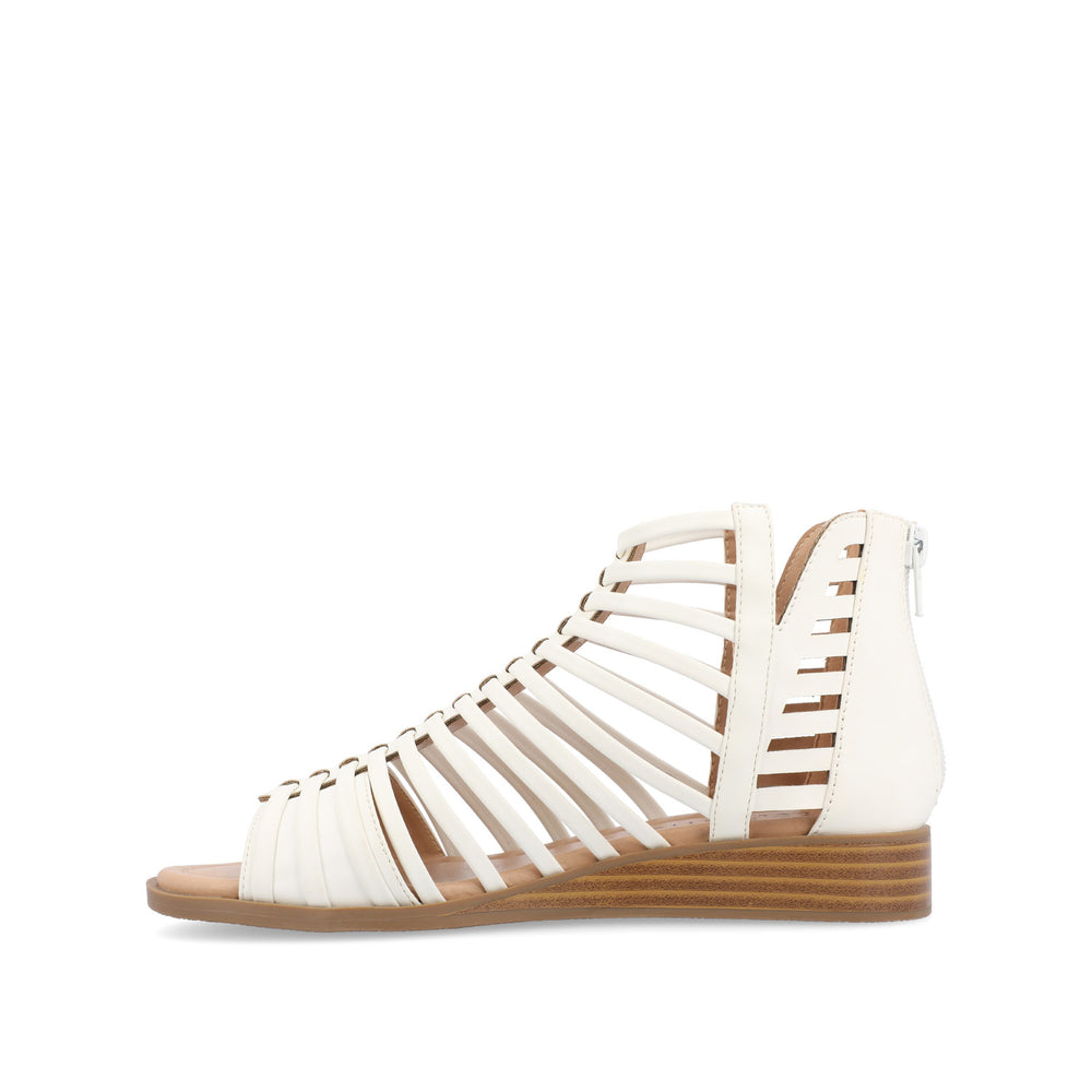 DELILAH GLADIATOR SANDALS IN FAUX LEATHER