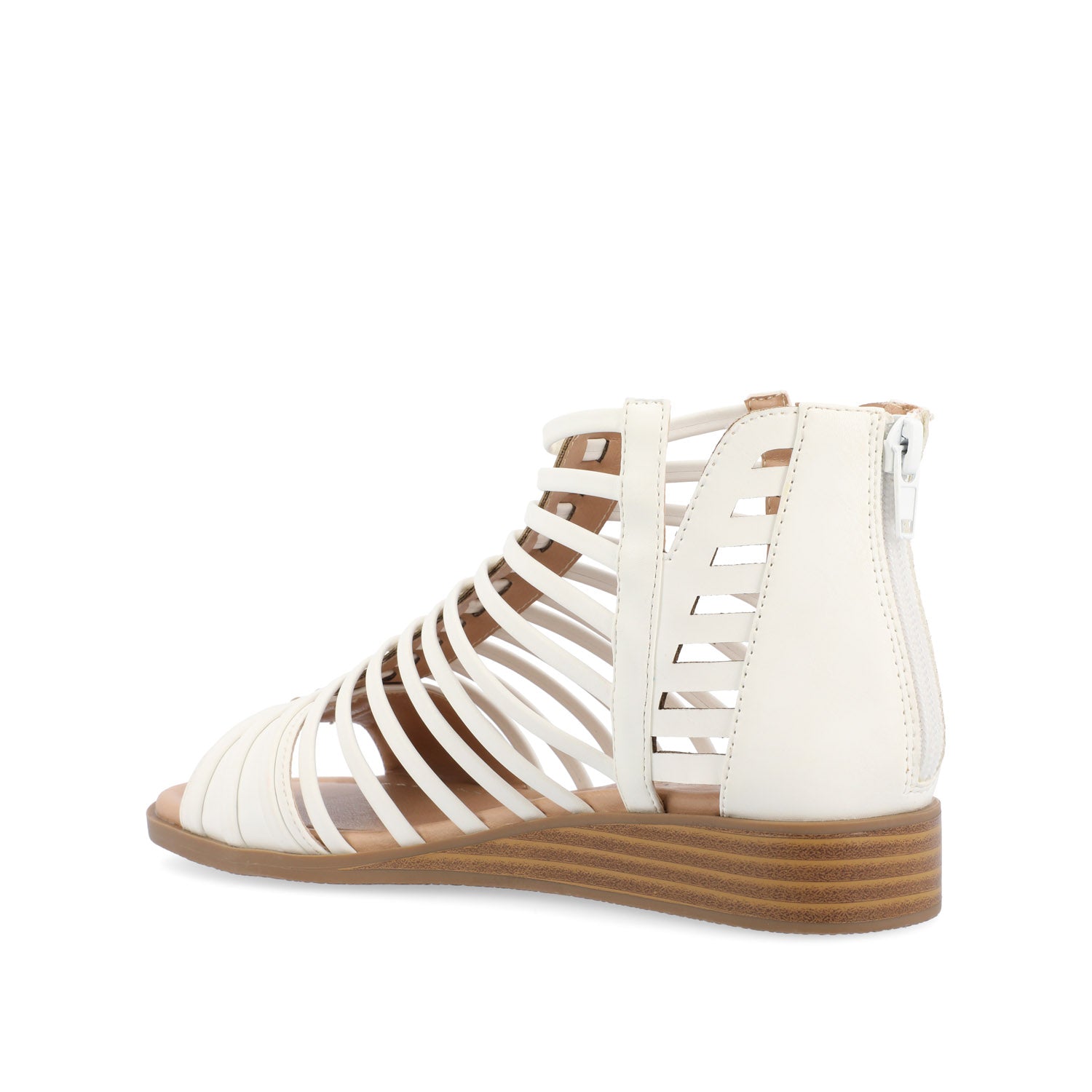 DELILAH GLADIATOR SANDALS IN WIDE - White