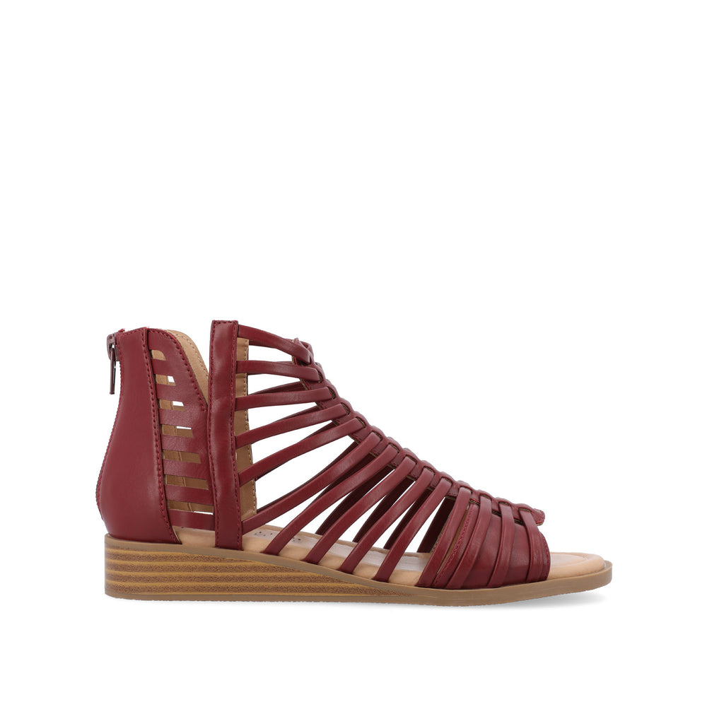 DELILAH GLADIATOR SANDALS IN FAUX LEATHER