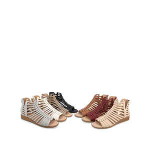 DELILAH GLADIATOR SANDALS IN VEGAN LEATHER - Nude
