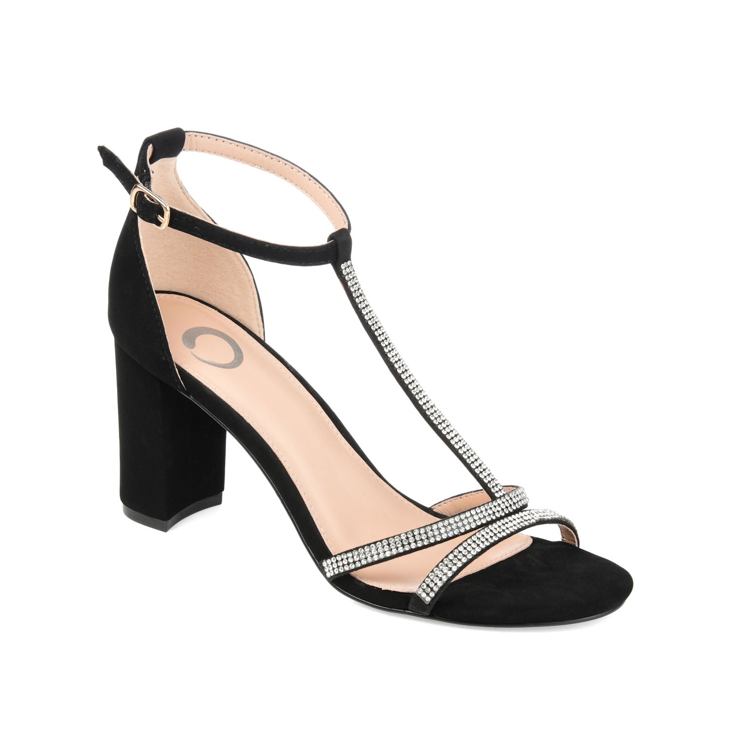 DENALI STRAPPY HEELS IN VEGAN LEATHER - Black PU