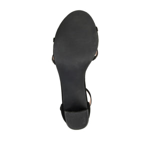 DENALI STRAPPY HEELS IN VEGAN LEATHER - Black PU