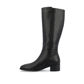 DEVRI KNEE HIGH BOOTS IN FAUX LEATHER