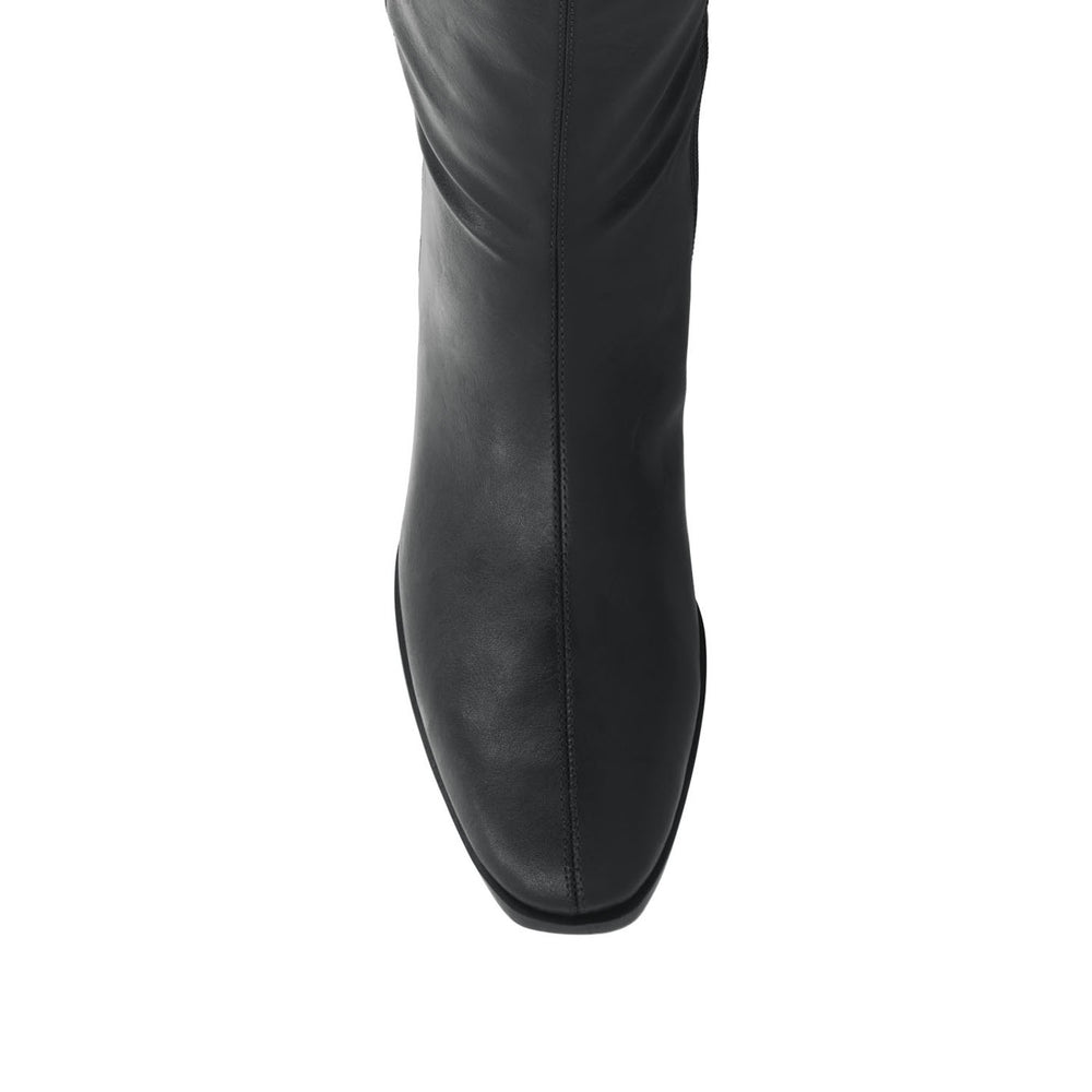 DEVRI KNEE HIGH BOOTS IN FAUX LEATHER