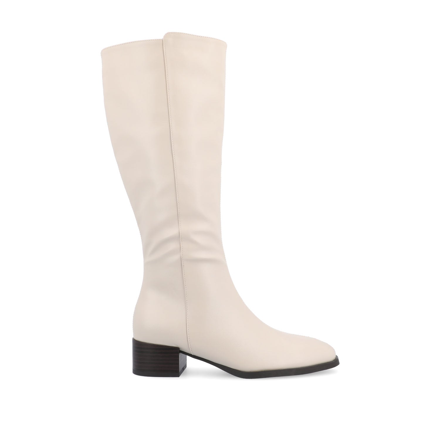 DEVRI KNEE HIGH BOOTS IN VEGAN LEATHER - Bone