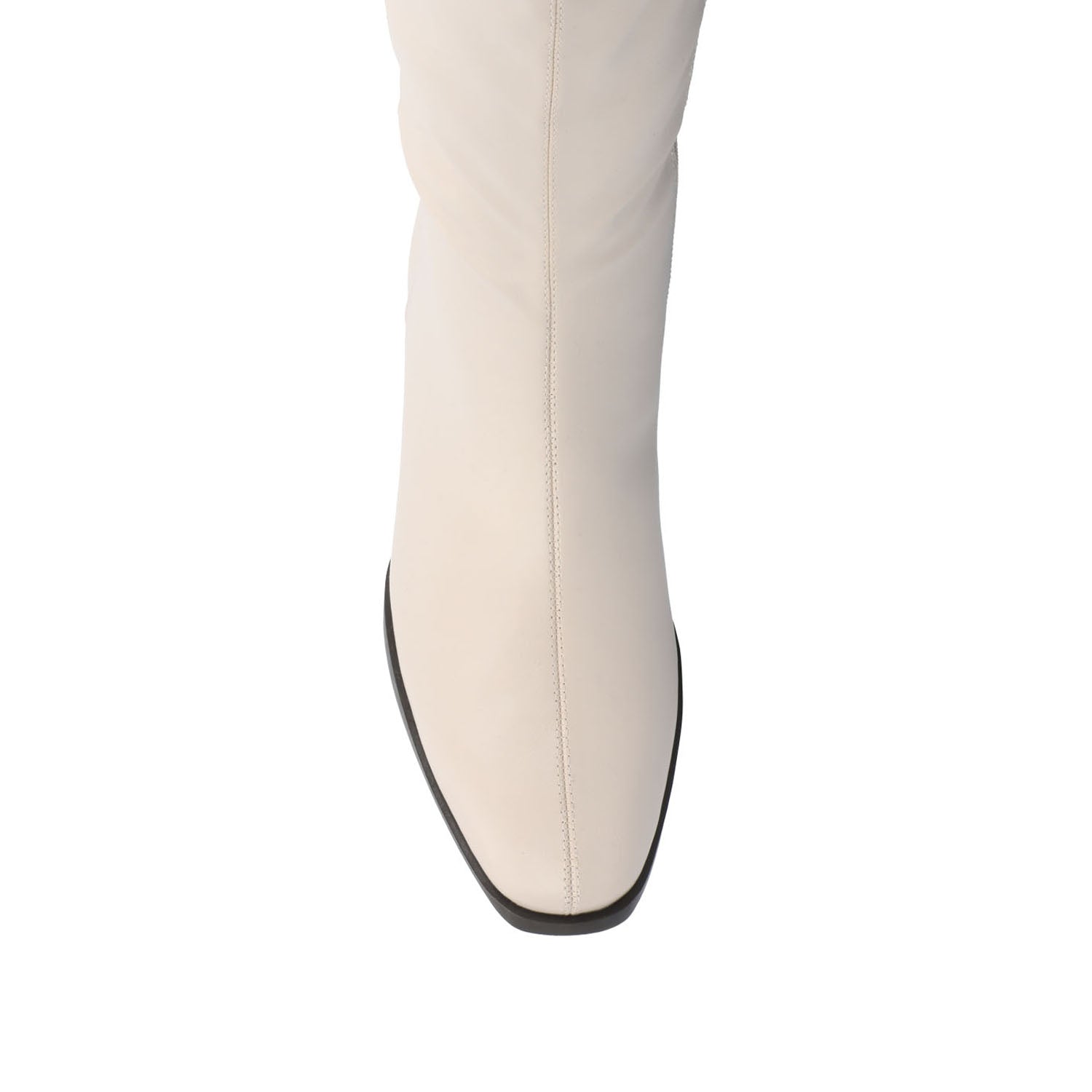 DEVRI KNEE HIGH BOOTS IN VEGAN LEATHER - Bone