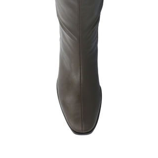 DEVRI KNEE HIGH BOOTS IN FAUX LEATHER