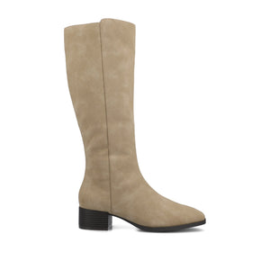 DEVRI KNEE HIGH BOOTS IN WIDE CALF - Greige