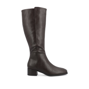 DEVRI KNEE HIGH BOOTS IN EXTRA WIDE CALF - Brown