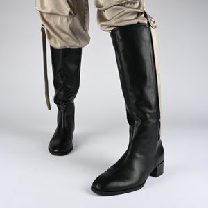 DEVRI KNEE HIGH BOOTS IN EXTRA WIDE CALF - Bone