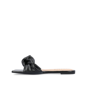 DIANAH SLIDE SANDALS IN VEGAN LEATHER - Black