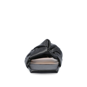 DIANAH SLIDE SANDALS IN VEGAN LEATHER - Black