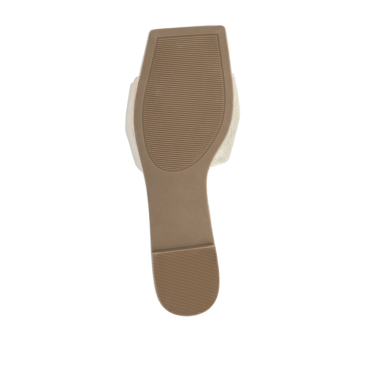 DIANAH SLIDE SANDALS IN VEGAN LEATHER - Gold Fabric