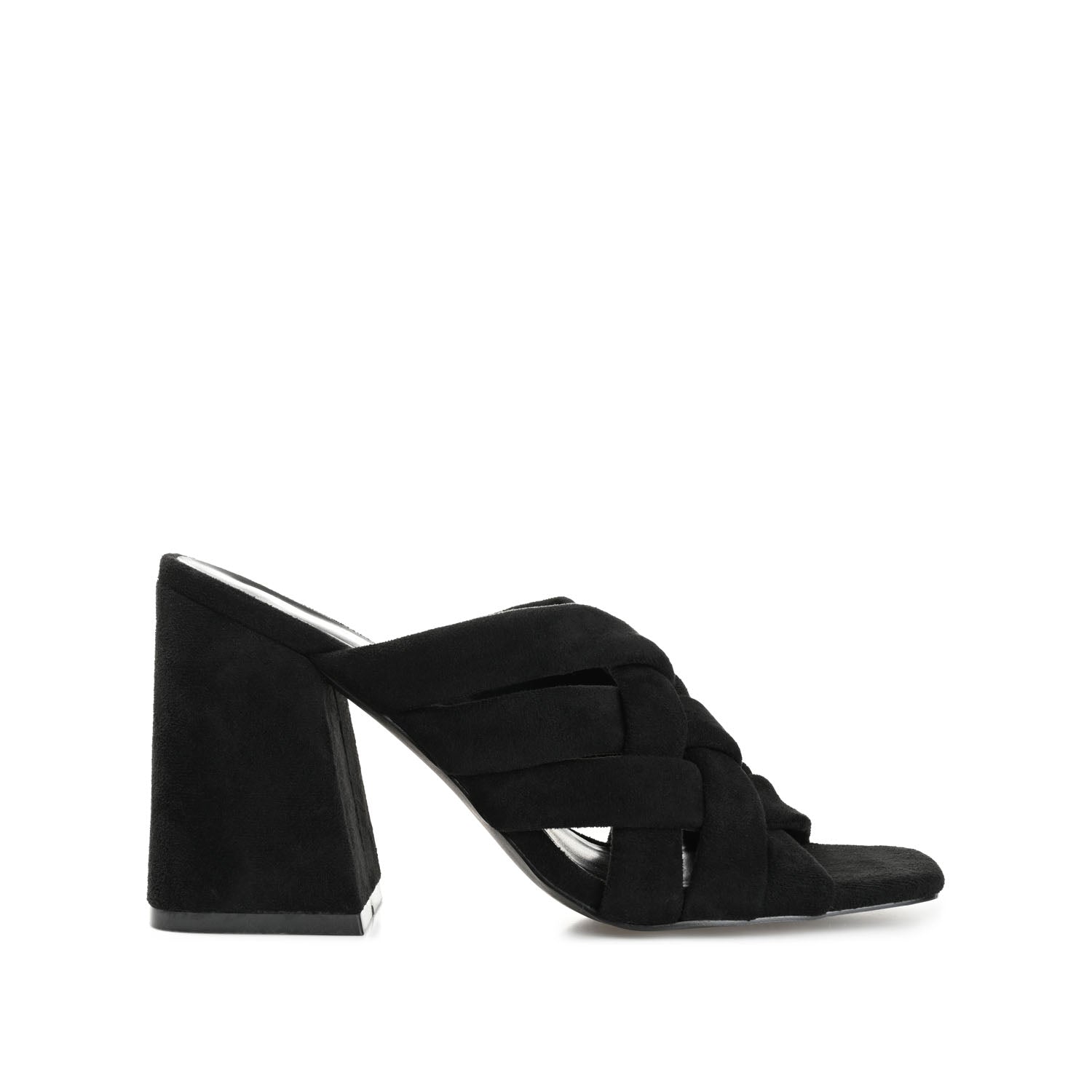 DORISA MULE HEELS IN FAUX SUEDE - Black